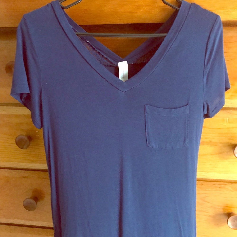 Lace Back Double V Tee
